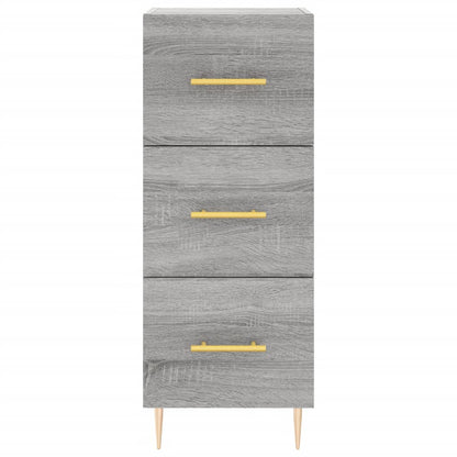 Hoge Kast 34,5X34X180 Cm Bewerkt Hout Grijs Sonoma Eikenkleurig