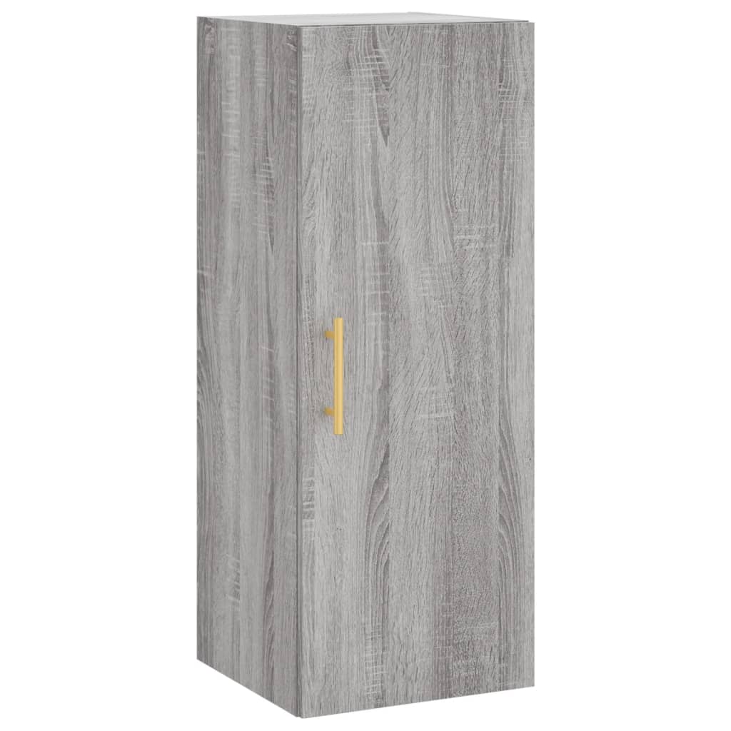 Hoge Kast 34,5X34X180 Cm Bewerkt Hout Grijs Sonoma Eikenkleurig