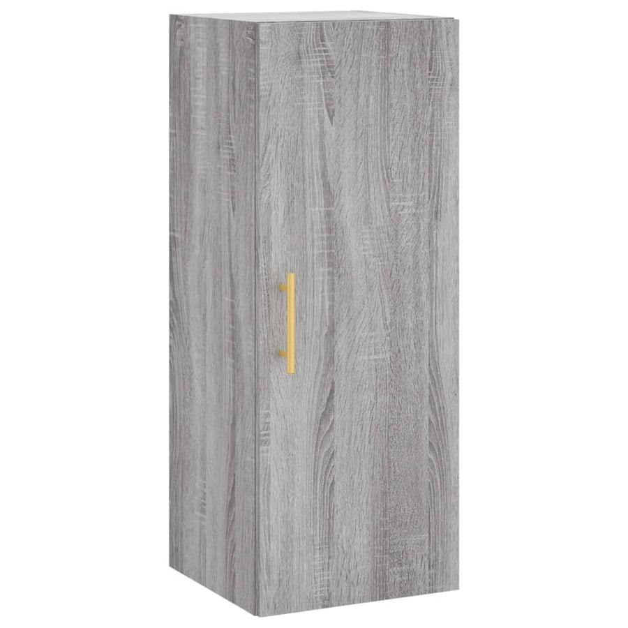 Hoge Kast 34,5X34X180 Cm Bewerkt Hout Grijs Sonoma Eikenkleurig