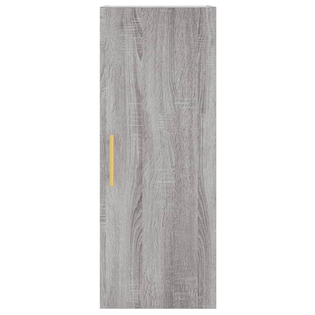 Hoge Kast 34,5X34X180 Cm Bewerkt Hout Grijs Sonoma Eikenkleurig