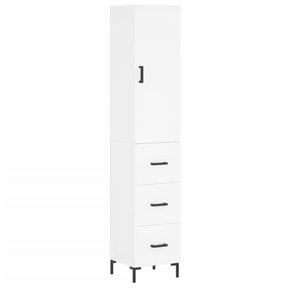 Hoge Kast 34,5X34X180 Cm Bewerkt Hout Wit
