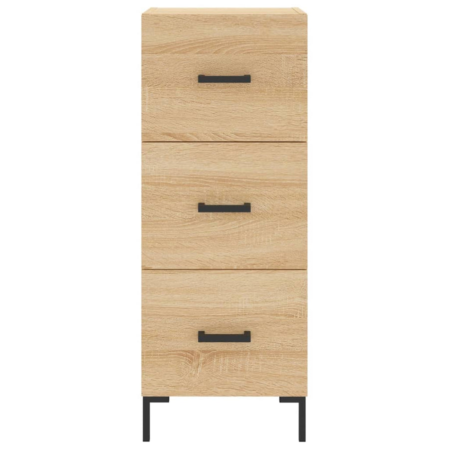 Hoge Kast 34,5X34X180 Cm Bewerkt Hout Sonoma Eikenkleurig