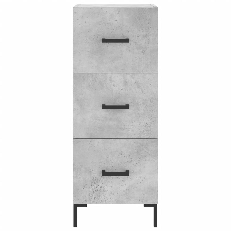 Hoge Kast 34,5X34X180 Cm Bewerkt Hout Betongrijs