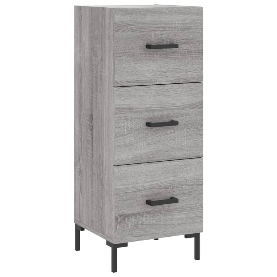 Hoge Kast 34,5X34X180 Cm Bewerkt Hout Grijs Sonoma Eikenkleurig