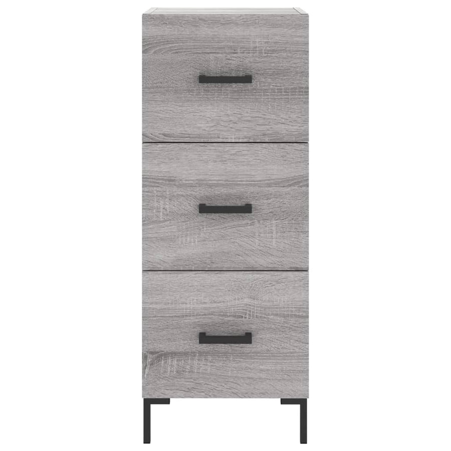 Hoge Kast 34,5X34X180 Cm Bewerkt Hout Grijs Sonoma Eikenkleurig