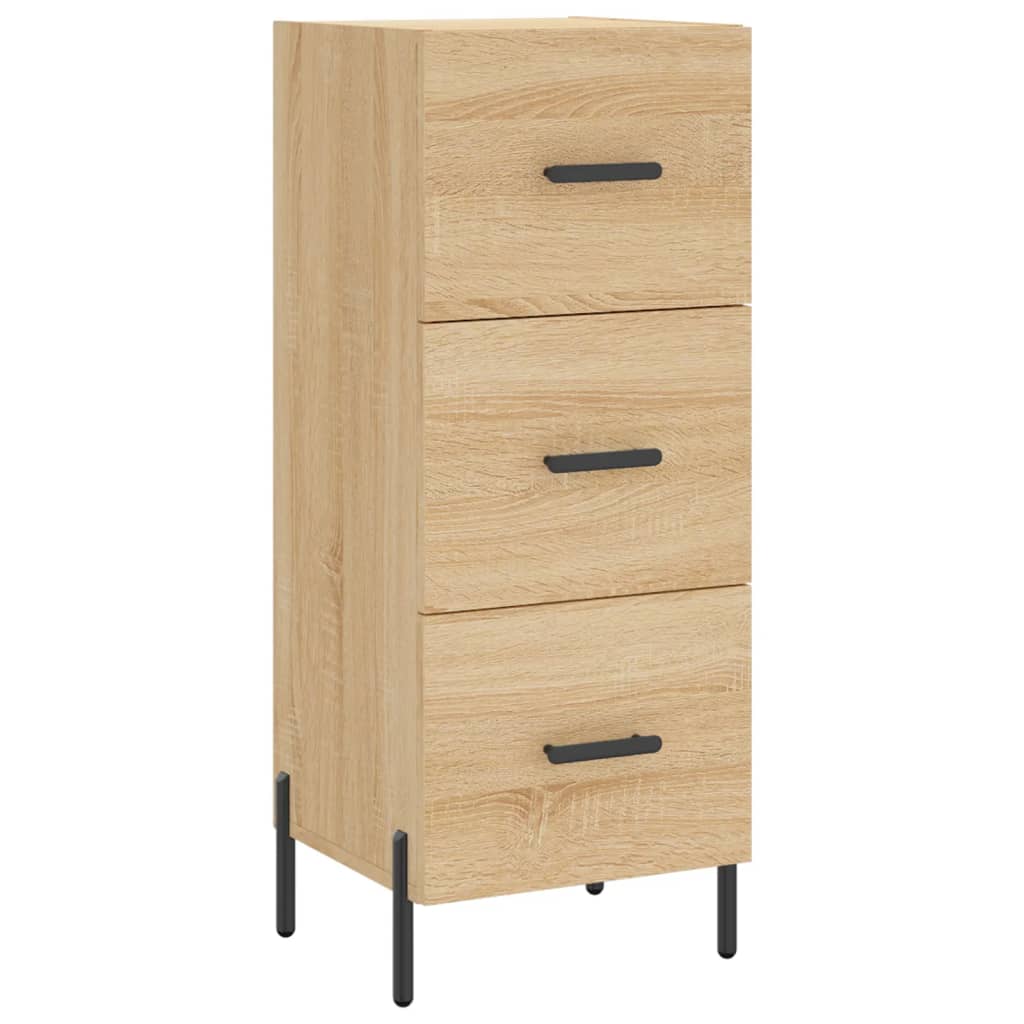 Hoge Kast 34,5X34X180 Cm Bewerkt Hout Kleurig Sonoma eiken