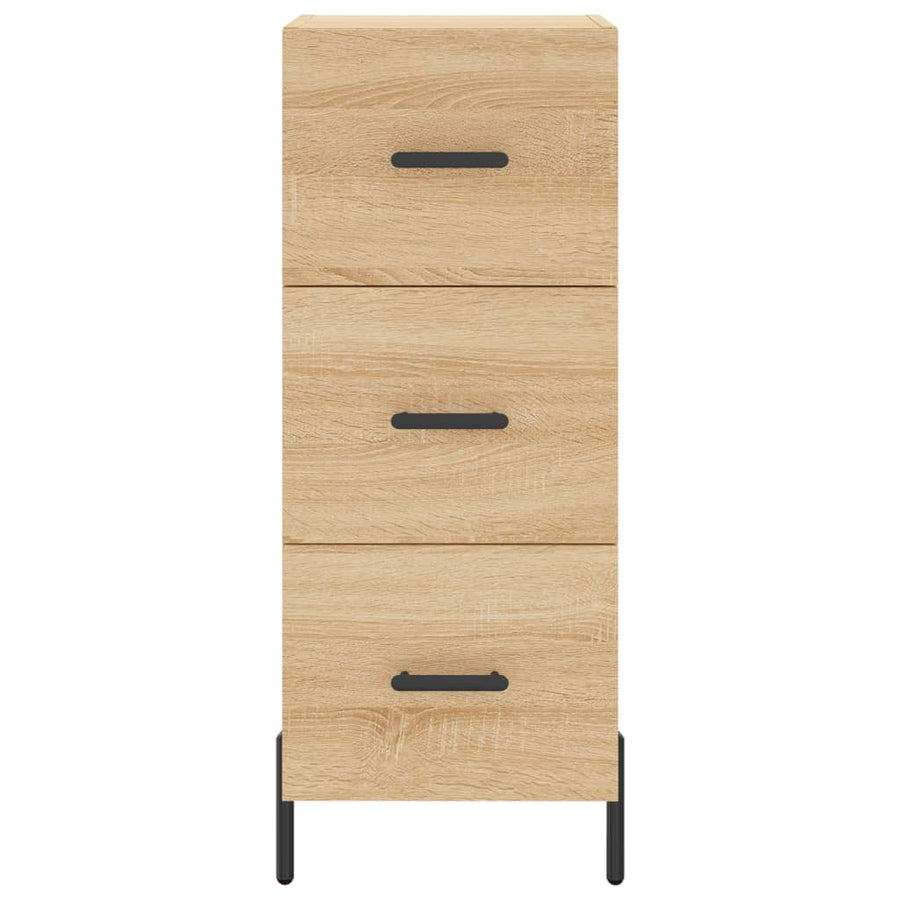 Hoge Kast 34,5X34X180 Cm Bewerkt Hout Kleurig Sonoma eiken