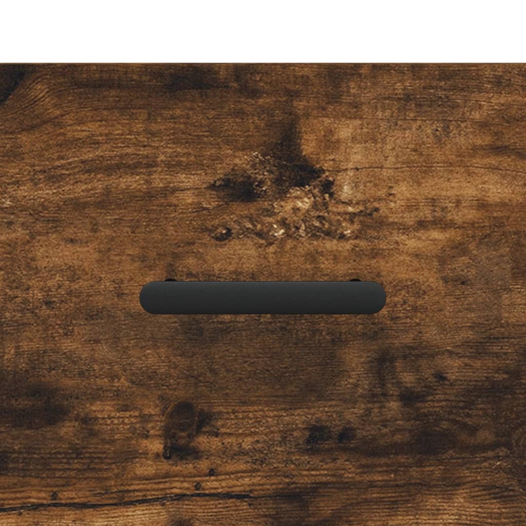 Hoge Kast 34,5X34X180 Cm Bewerkt Hout Gerookt Eikenkleurig