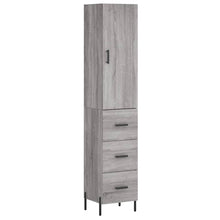 Hoge Kast 34,5X34X180 Cm Bewerkt Hout Grijs Sonoma Eikenkleurig