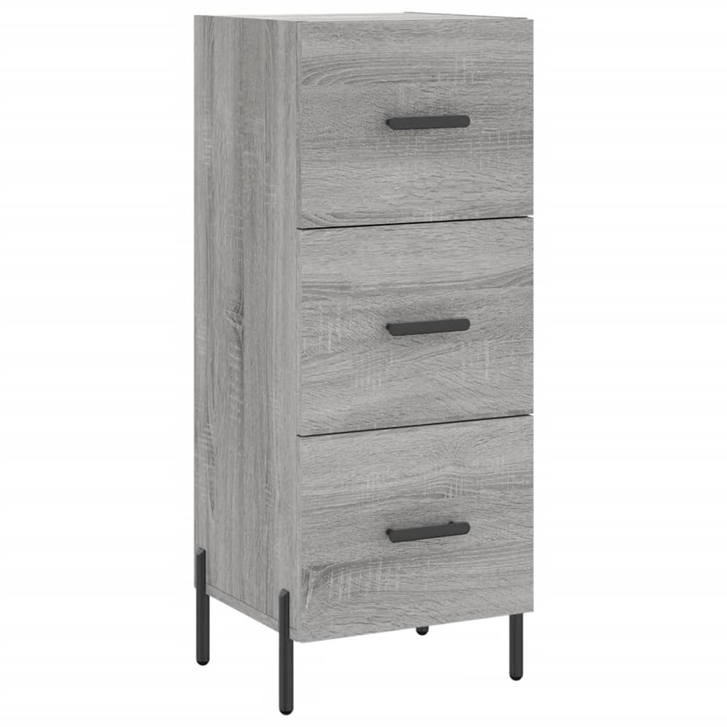 Hoge Kast 34,5X34X180 Cm Bewerkt Hout Grijs Sonoma Eikenkleurig