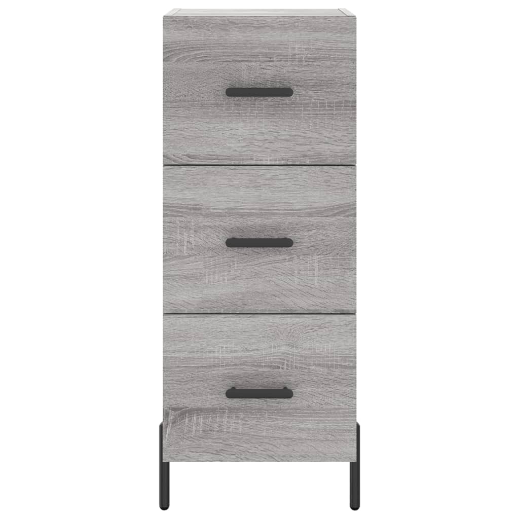 Hoge Kast 34,5X34X180 Cm Bewerkt Hout Grijs Sonoma Eikenkleurig