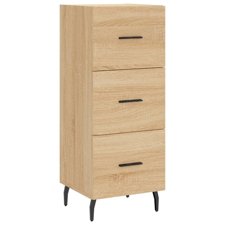 Hoge kast 34,5x34x180 cm bewerkt hout sonoma eikenkleurig