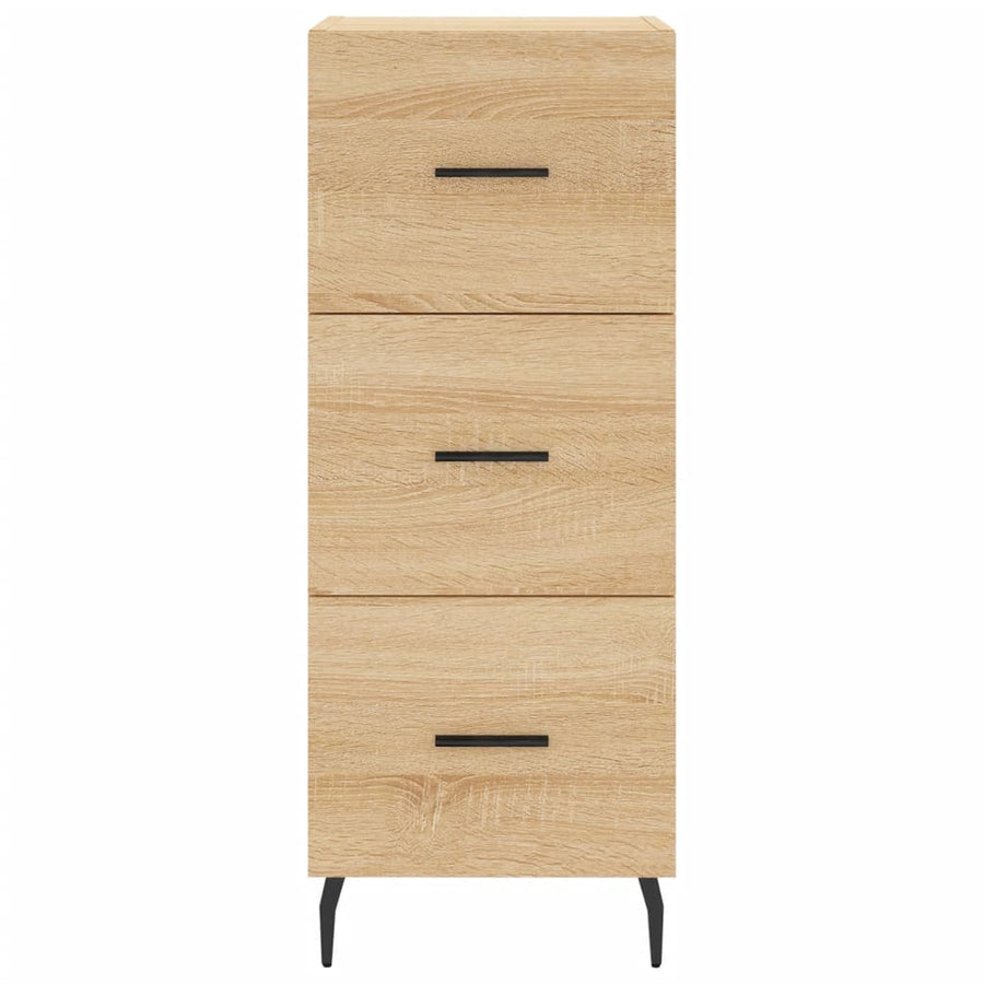 Hoge kast 34,5x34x180 cm bewerkt hout sonoma eikenkleurig
