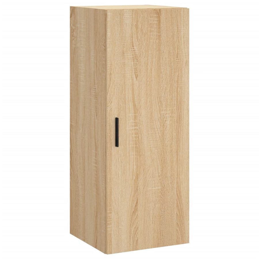 Hoge kast 34,5x34x180 cm bewerkt hout sonoma eikenkleurig