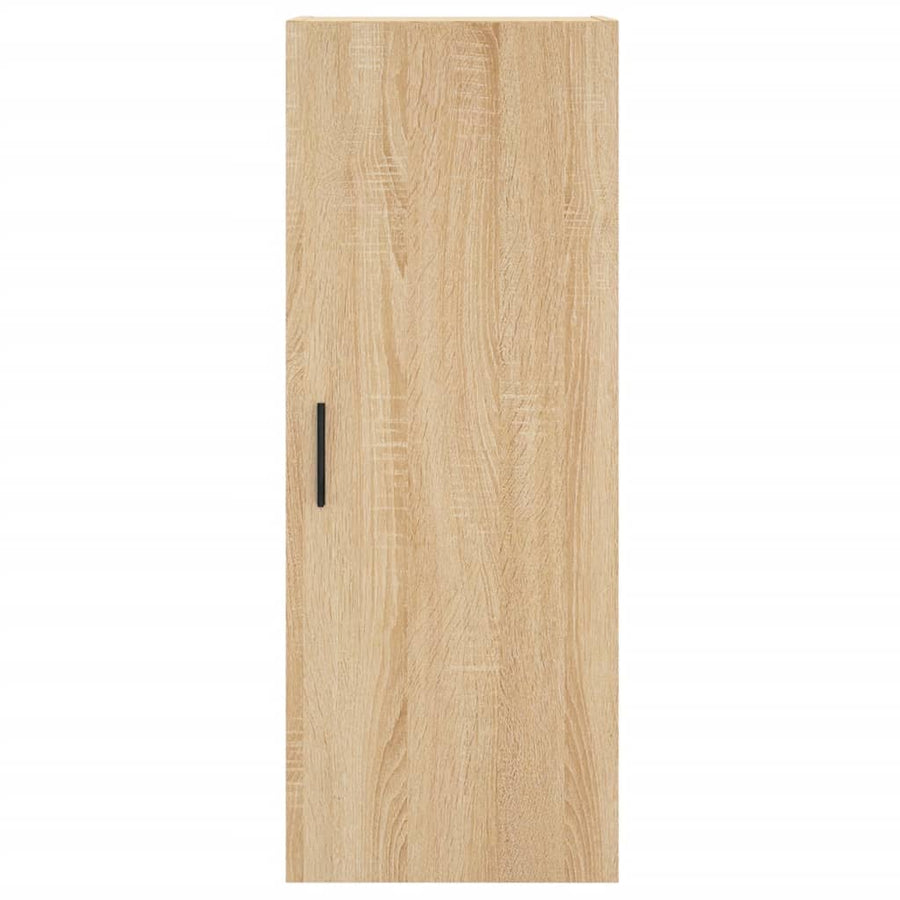Hoge kast 34,5x34x180 cm bewerkt hout sonoma eikenkleurig