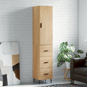 Hoge kast 34,5x34x180 cm bewerkt hout sonoma eiken