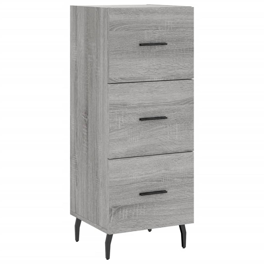 Hoge Kast 34,5X34X180 Cm Bewerkt Hout Grijs Sonoma Eikenkleurig