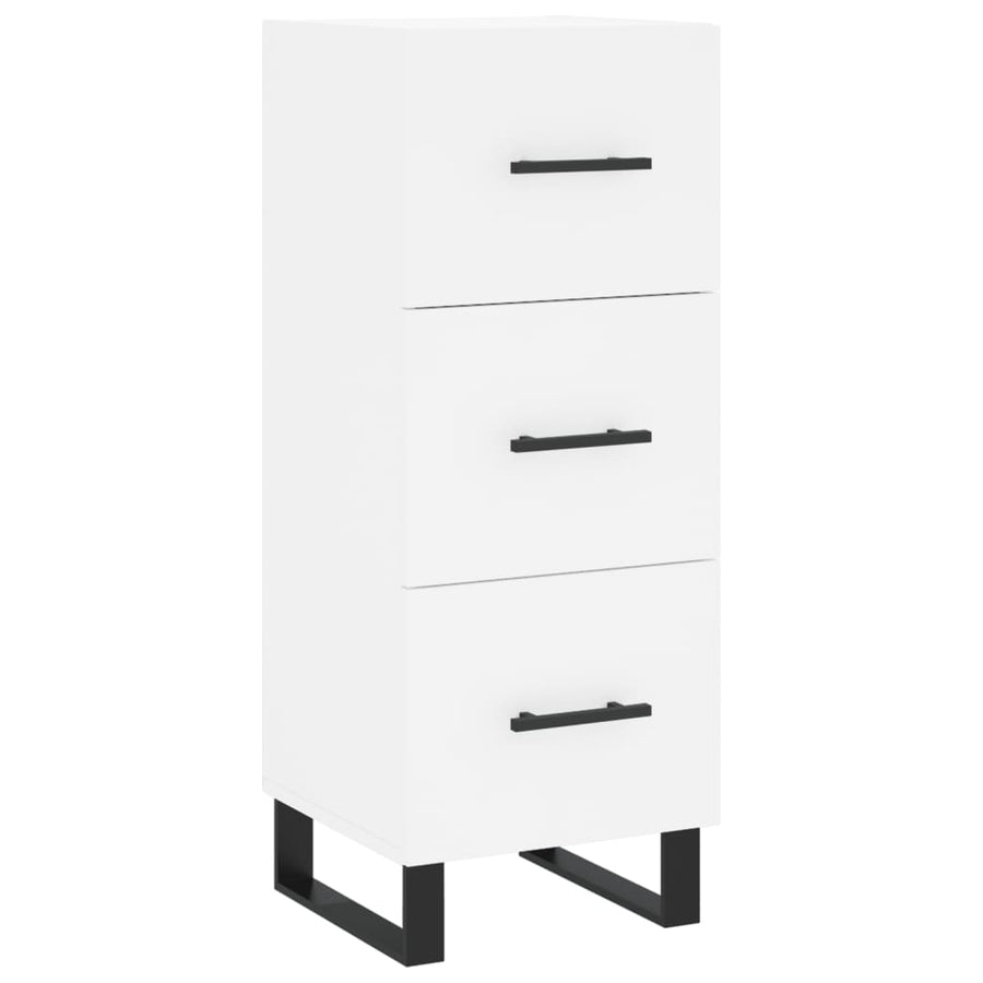 Hoge Kast 34,5X34X180 Cm Bewerkt Hout Wit