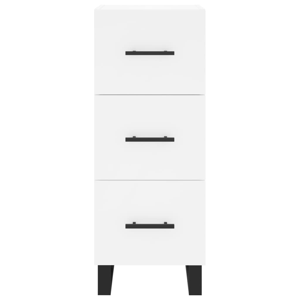 Hoge Kast 34,5X34X180 Cm Bewerkt Hout Wit