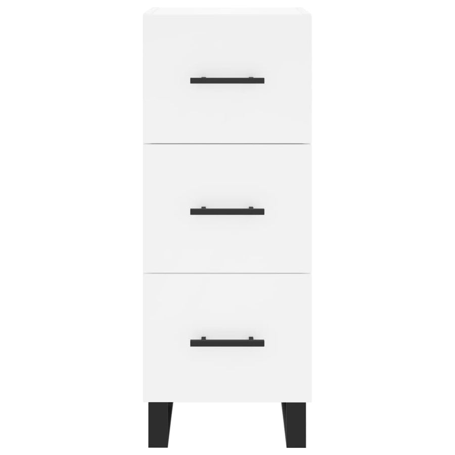 Hoge Kast 34,5X34X180 Cm Bewerkt Hout Wit