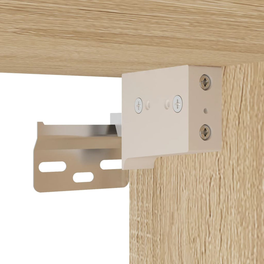 Hoge kast 34,5x34x180 cm bewerkt hout sonoma eikenkleurig