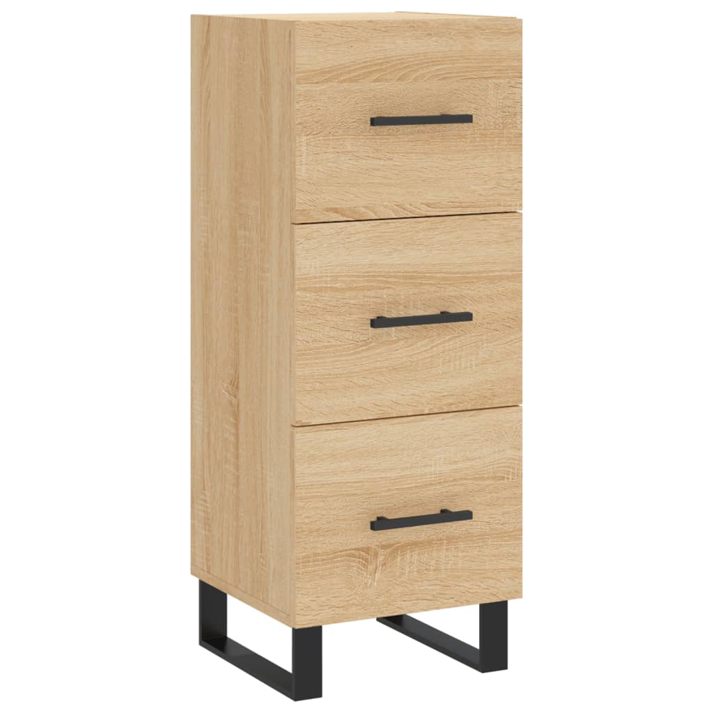 Hoge kast 34,5x34x180 cm bewerkt hout sonoma eikenkleurig