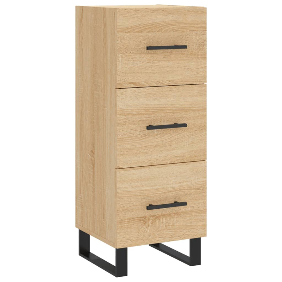 Hoge kast 34,5x34x180 cm bewerkt hout sonoma eikenkleurig
