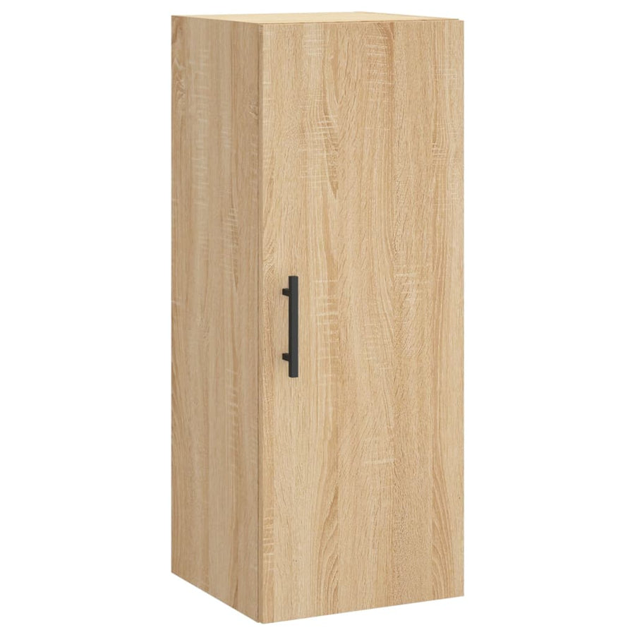 Hoge kast 34,5x34x180 cm bewerkt hout sonoma eikenkleurig