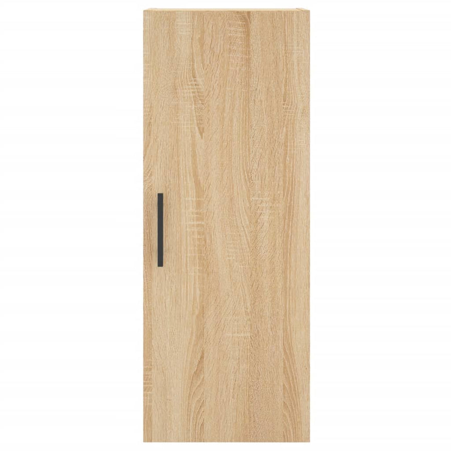 Hoge kast 34,5x34x180 cm bewerkt hout sonoma eikenkleurig