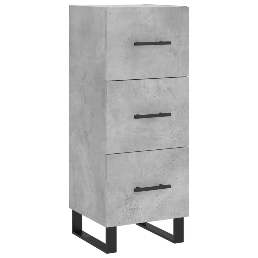 Hoge Kast 34,5X34X180 Cm Bewerkt Hout Betongrijs