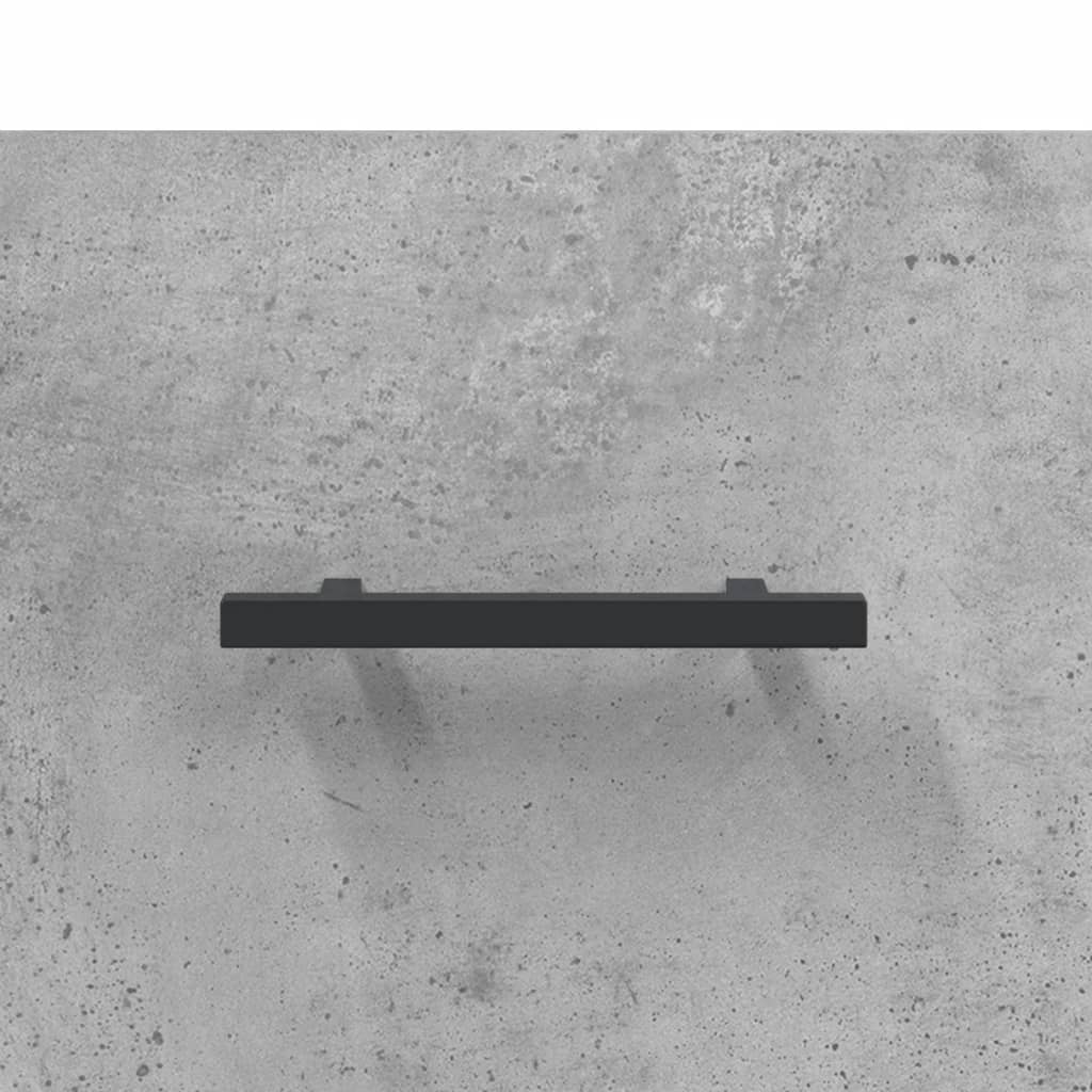 Hoge Kast 34,5X34X180 Cm Bewerkt Hout Betongrijs