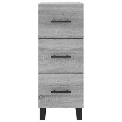 Hoge Kast 34,5X34X180 Cm Bewerkt Hout Eikenkleurig Grijs sonoma