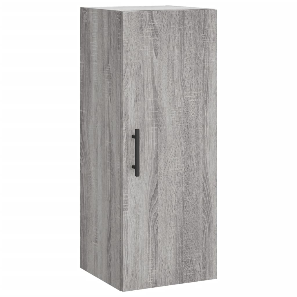 Hoge Kast 34,5X34X180 Cm Bewerkt Hout Eikenkleurig Grijs sonoma