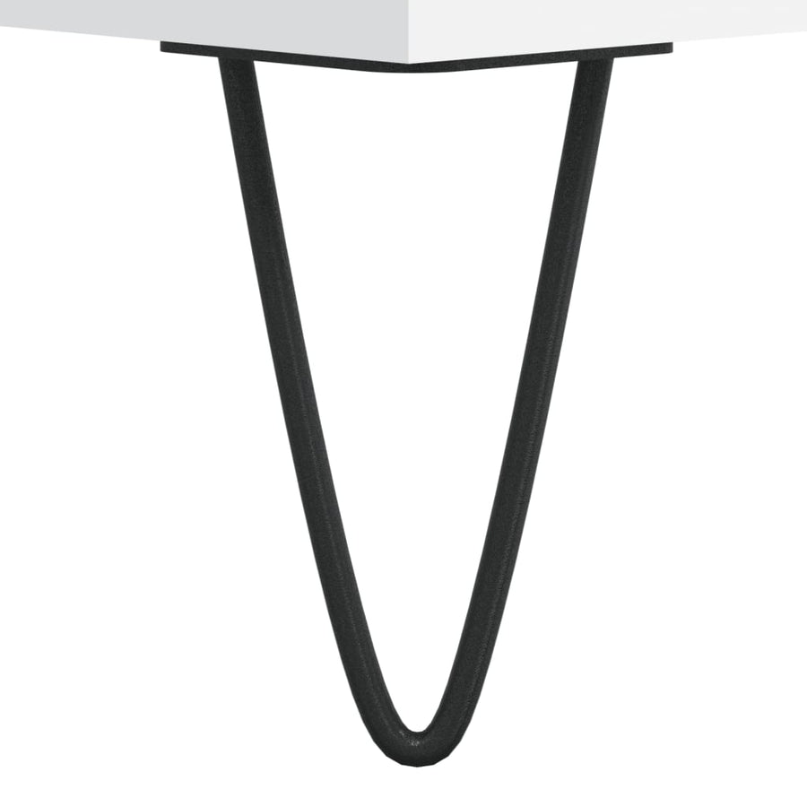 Hoge kast 34,5x34x180 cm bewerkt hout wit