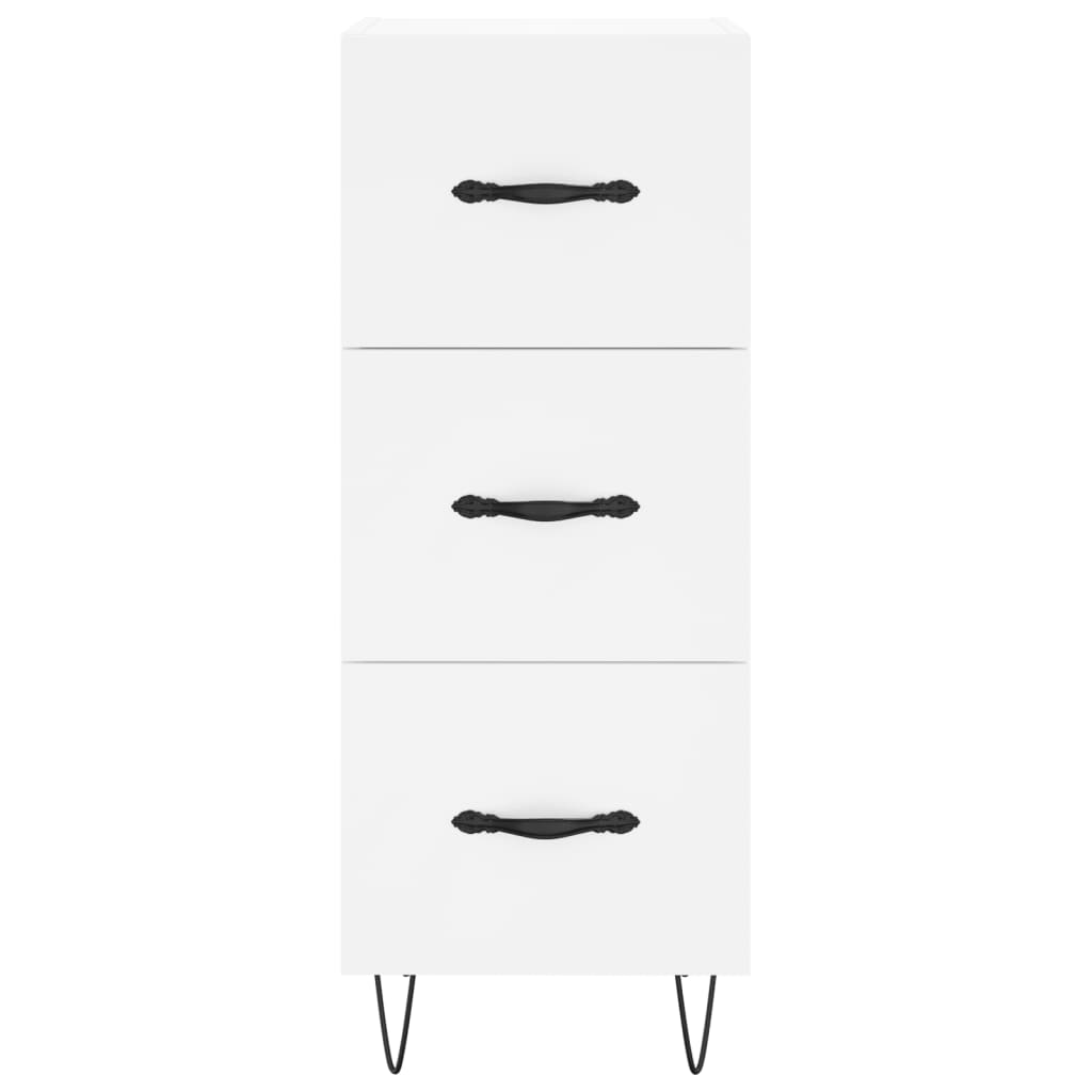 Hoge kast 34,5x34x180 cm bewerkt hout wit