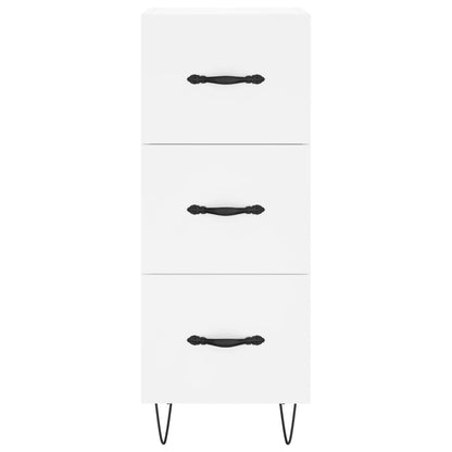Hoge kast 34,5x34x180 cm bewerkt hout wit