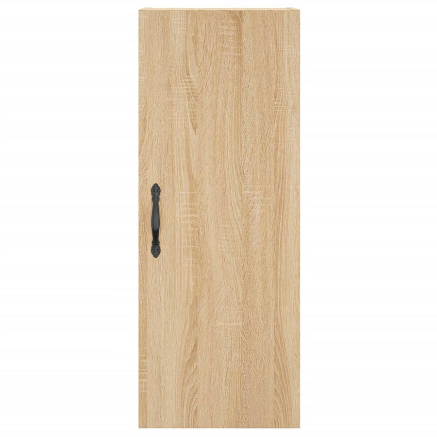 Hoge kast 34,5x34x180 cm bewerkt hout sonoma eikenkleurig