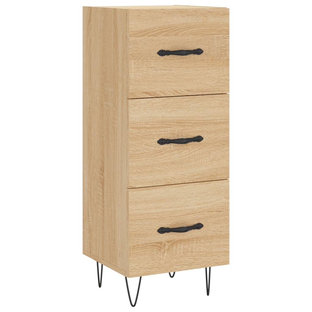 Hoge kast 34,5x34x180 cm bewerkt hout sonoma eikenkleurig