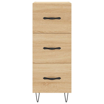 Hoge kast 34,5x34x180 cm bewerkt hout sonoma eikenkleurig