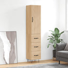 Hoge kast 34,5x34x180 cm bewerkt hout sonoma eiken