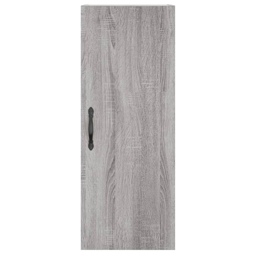 Hoge Kast 34,5X34X180 Cm Bewerkt Hout Grijs Sonoma Eikenkleurig