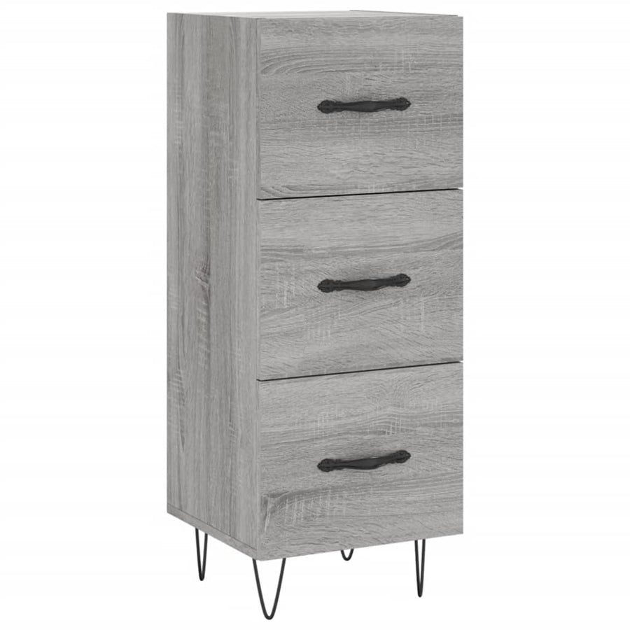 Hoge Kast 34,5X34X180 Cm Bewerkt Hout Grijs Sonoma Eikenkleurig