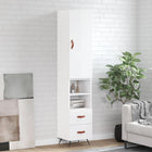 Tall cabinet 34.5x34x180 cm engineered wood high gloss white