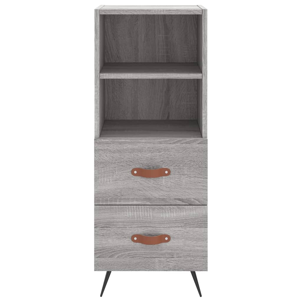 Hoge Kast 34,5X34X180 Cm Bewerkt Hout Grijs Sonoma Eikenkleurig