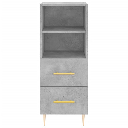 Hoge Kast 34,5X34X180 Cm Bewerkt Hout Betongrijs