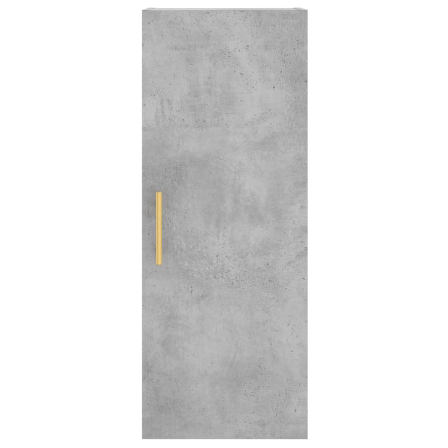 Hoge Kast 34,5X34X180 Cm Bewerkt Hout Betongrijs