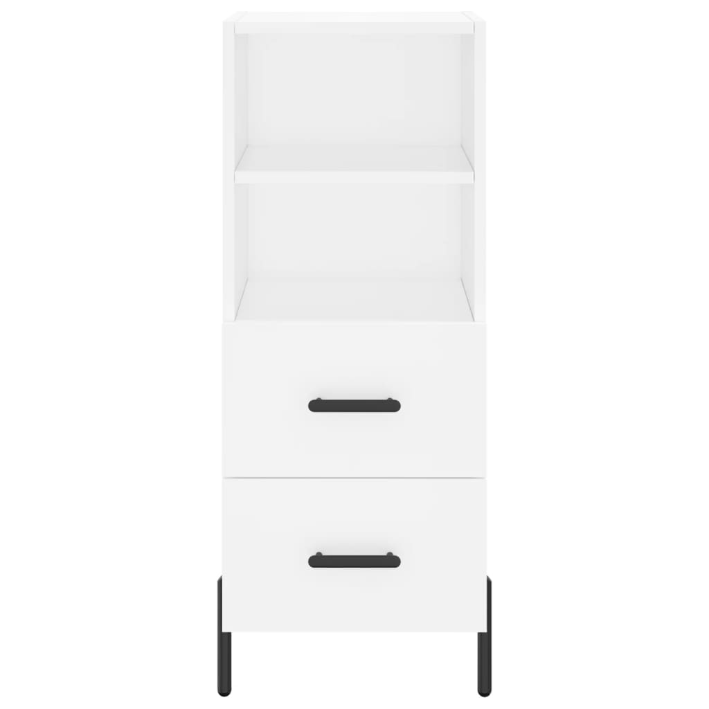 Hoge Kast 34,5X34X180 Cm Bewerkt Hout Wit