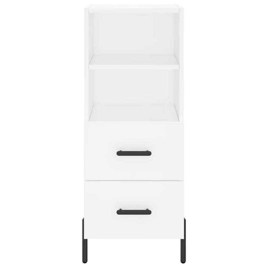 Hoge Kast 34,5X34X180 Cm Bewerkt Hout Wit
