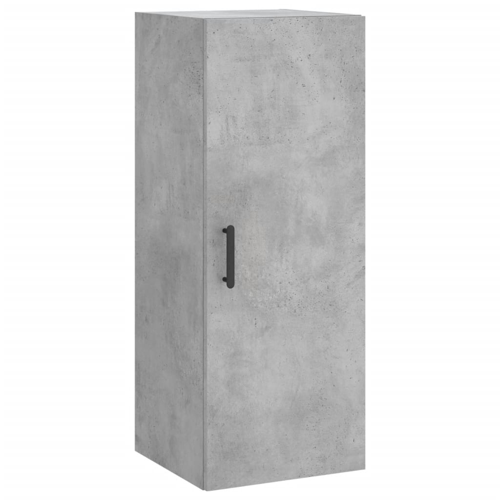 Hoge kast 34,5x34x180 cm bewerkt hout betongrijs