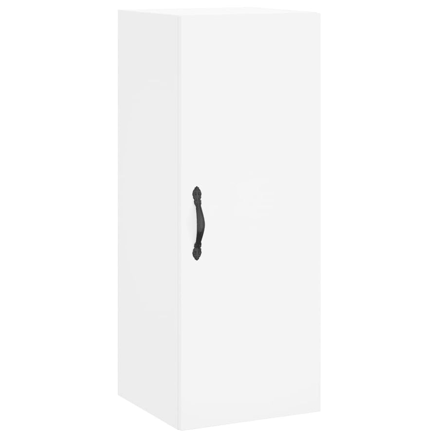 Hoge kast 34,5x34x180 cm bewerkt hout wit